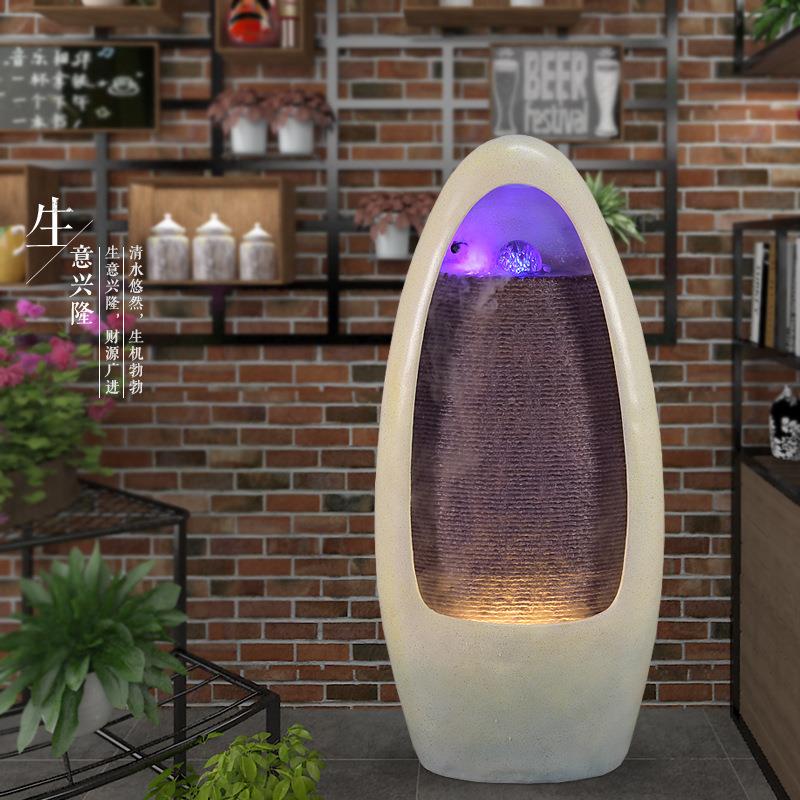 客欧式1流水喷泉厅电柜旁阳台落地摆件视家居饰品加湿器招财水景