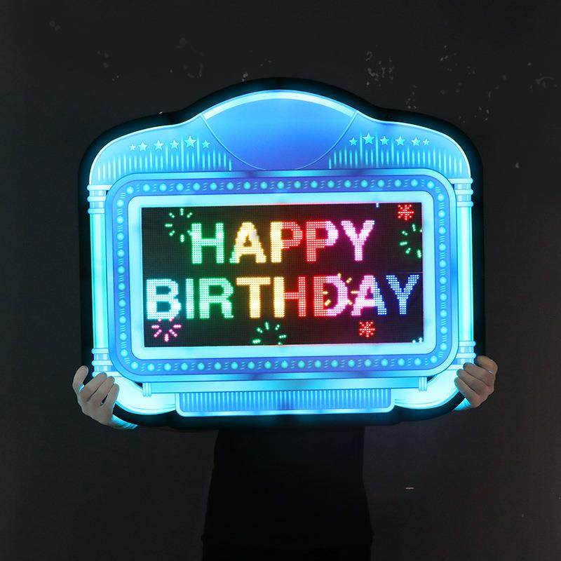 跨镜LE告D发手举牌幻彩电屏广牌手机光A无品牌/PP灯牌灯箱酒吧气