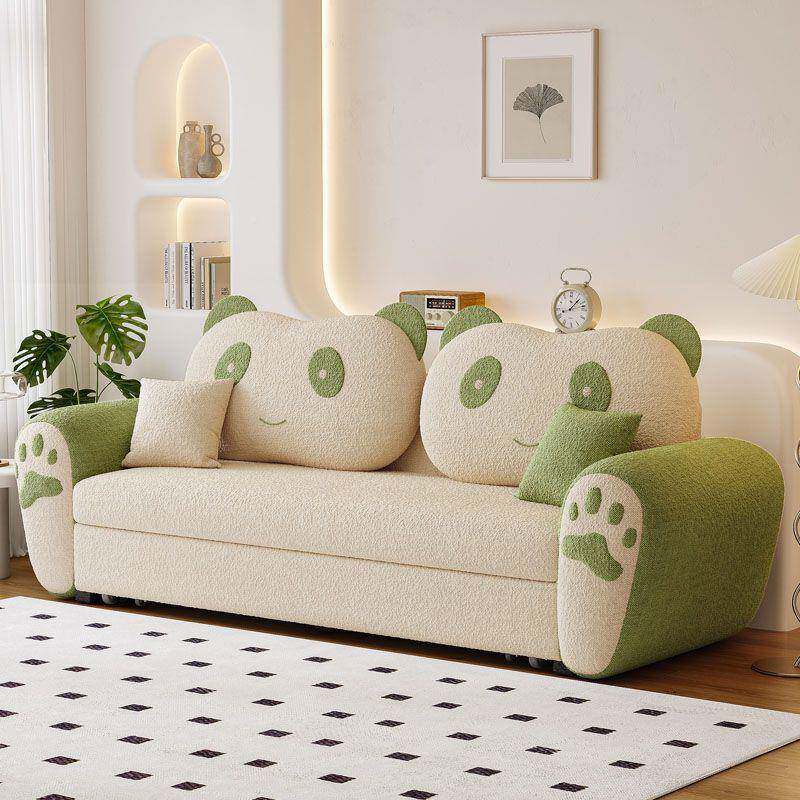 油风熊猫多功能沙发床奶小户型厅可折叠两用单双人推拉无品牌/储