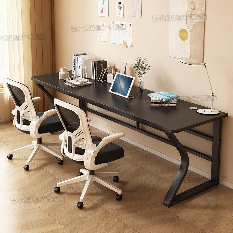 电脑双人桌书家用办公桌卧室学生书桌写字桌台式电桌电脑竞无品牌