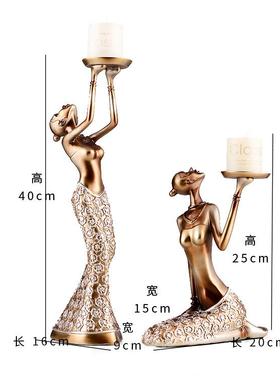 欧式复古美烛台婚摆家件美式C0106用创意家居酒柜装女饰庆拍摄蜡