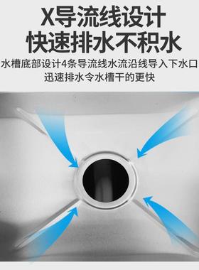 不锈钢水池柜双池三池不锈钢水槽房平洗FDF盆洗碗池厨水池莱一体