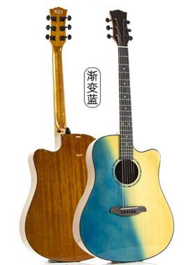 3寸40寸41寸云OM/D/DC/杉桃6花芯吉他木吉面单亮光民谣他guitar直