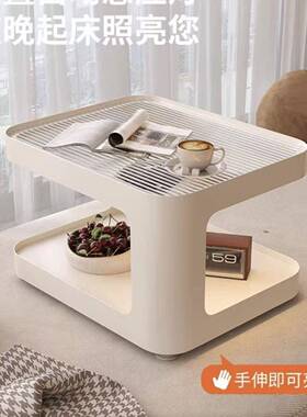 SLD榻轻奢极小子简窗玻璃飘奶油榻米茶几卧桌室创意