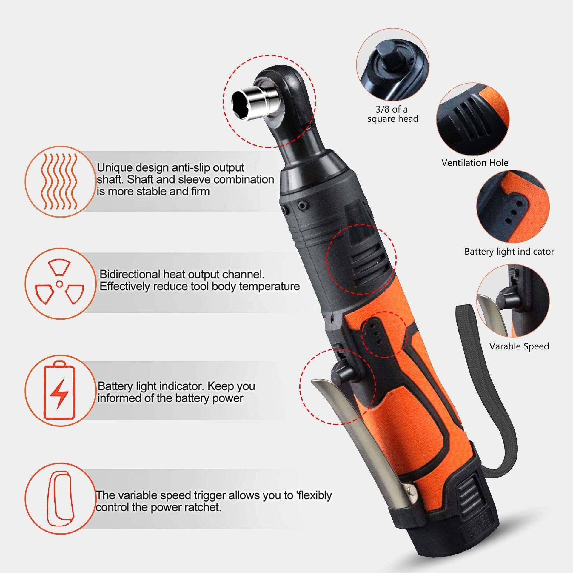 16.8锂V电电动棘轮扳手充电式90度角向电动扳手直角/弯无品牌/器