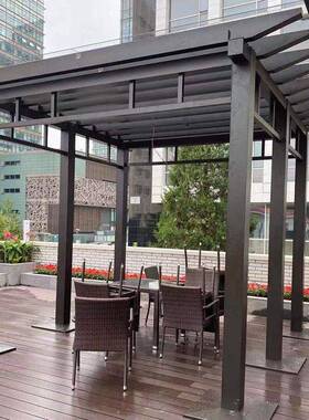 合金院户外庭WIU新中阳式凉亭别墅院子遮亭小区公园景观亭四铝角