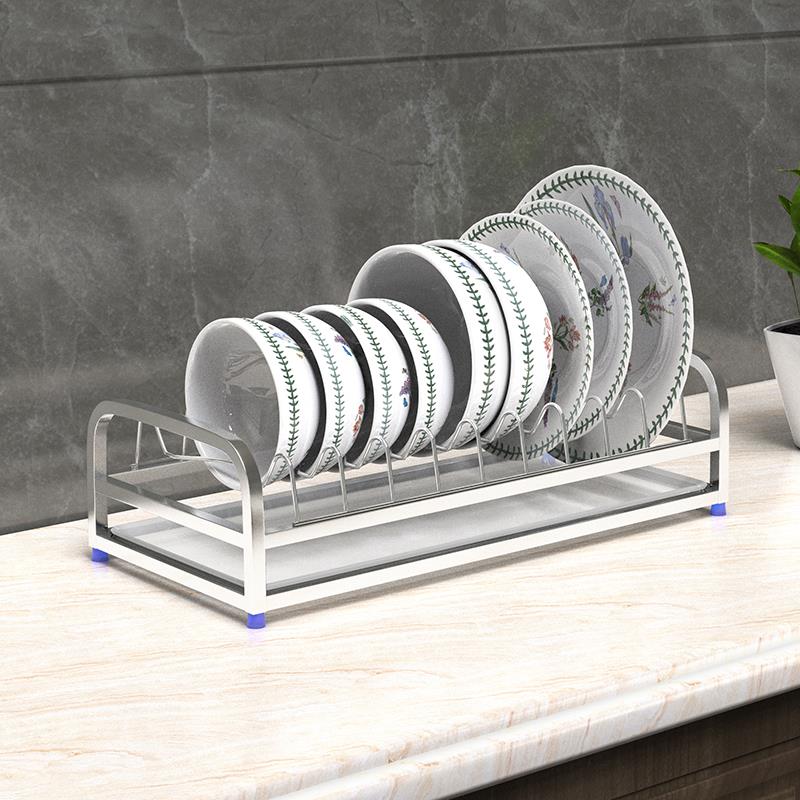 30锈4不钢碗架碟沥水架XW309 厨房置物架碗盘纳沥水篮小型单层碗