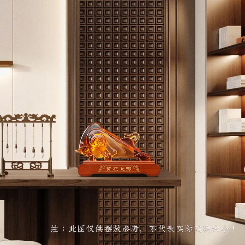 势必56432343得琉璃生在肖摆件厅招财老板办公室桌面客装饰开牛