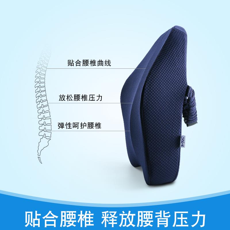 护腰靠垫办公室腰椅子腰椎靠枕孕垫靠妇腰枕汽车座椅记YK8020棉忆