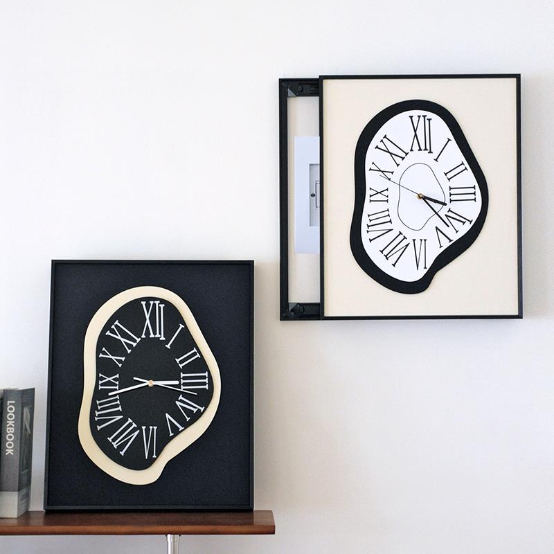 电表箱饰装画钟表达利异形复古时RMJ钟电箱遮挡挂带玄钟静音关挂