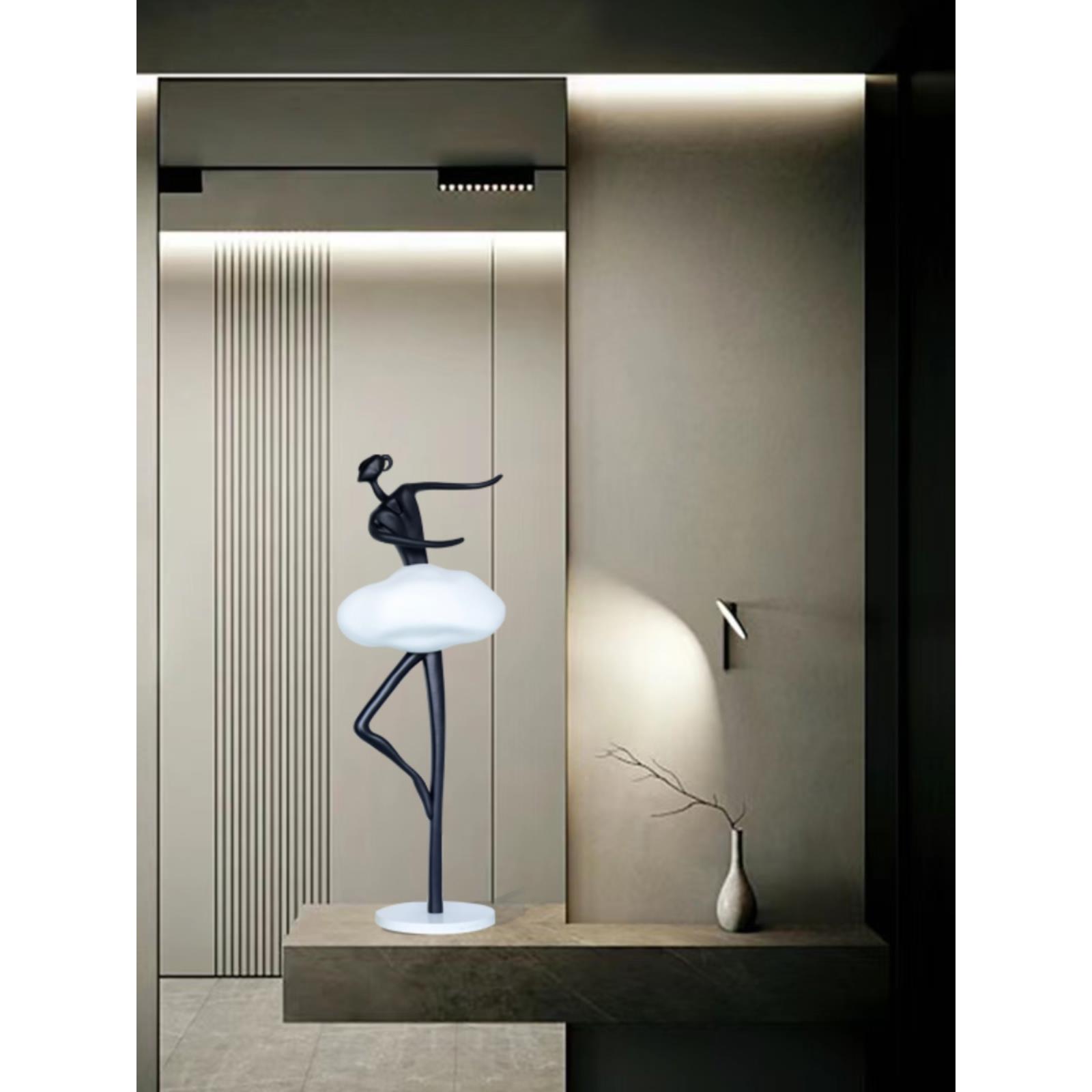 奢玄关芭艺蕾舞人术壁龛大摆轻客厅入户轻奢抽象HUM落地雕塑装件