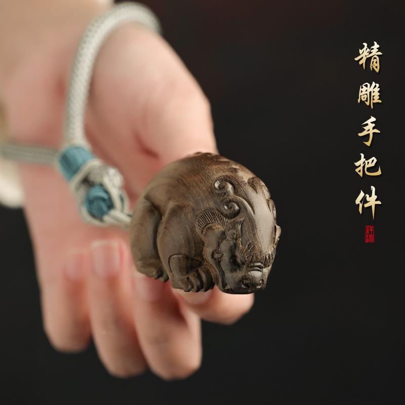 论金摆丝檀楠木貔貅手物把件盘玩文玩男士随身把玩件件创意LT23BJ