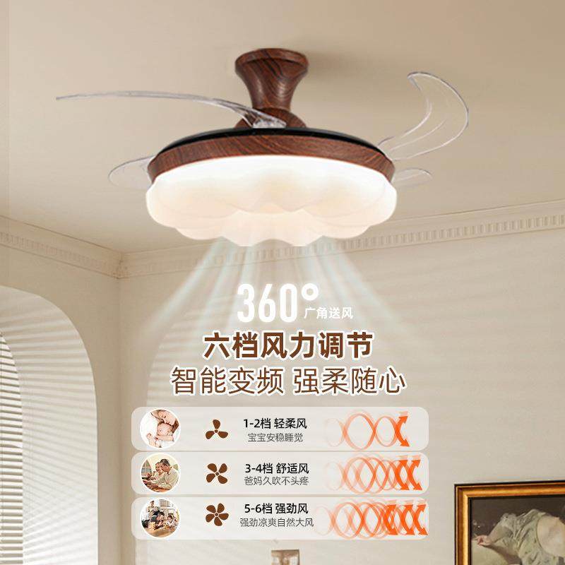 中扇古风灯餐厅卧复古胡桃木色隐形电扇室灯客749厅护眼吊a扇灯cs,家装灯饰光源,风扇灯,淘宝优惠券,粉丝福利购,淘宝优惠卷