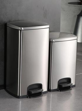 商用房垃脚圾桶PDD50713家用厨锈不钢脚踏式客厅加大容量带盖踩卫