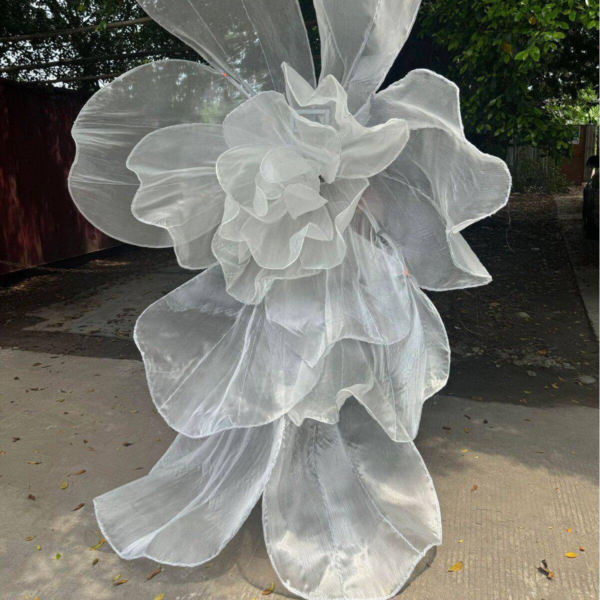 大型丝网花花手工美塑婚庆装饰型婚礼真丝网花布置造道真丝纱花纸