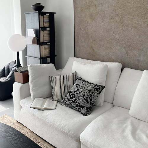 黑色抱枕法式中古风腰感沙TTfgqruh发客厅氛围感羽丝绒靠枕混枕其