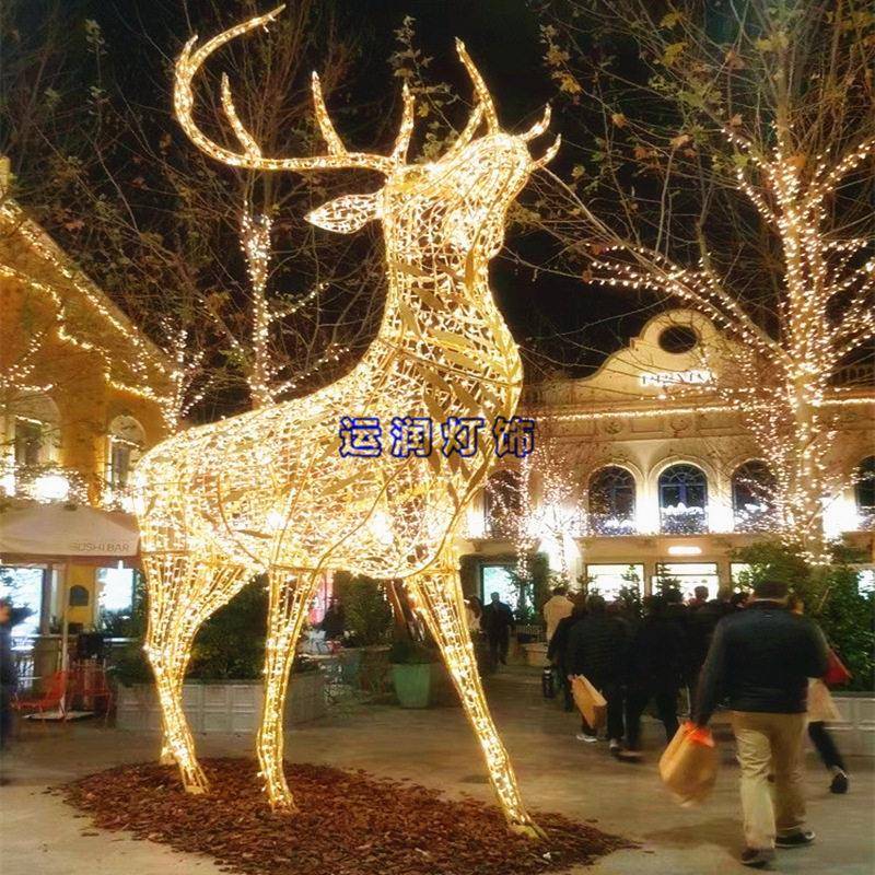 厂940家直销ED圣诞图L案圣造型节灯街道灯杆动物鹿诞树灯日装饰灯