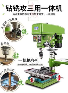 工业台级体台钻小型220v台转多功能OOF钻床深孔数式控钻攻铣一机