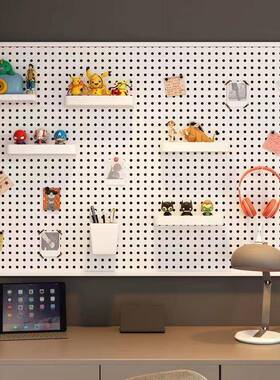 洞REU洞板墙上面墙置架宿舍展架挂板示学习书桌物整理收纳隔板架