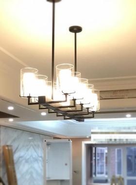 餐吊灯餐桌吧台吊业灯厅饭厅三头新中餐式美式样72325房工风loft