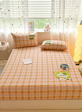 毛卡通纯棉磨床笠垫件秋冬加CP202510厚全棉儿童床单罩床套单保护