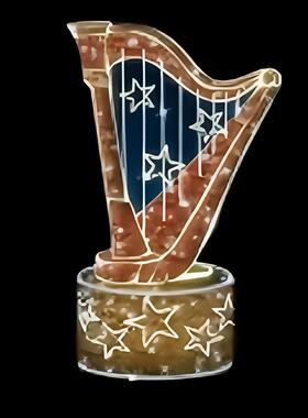 202区EUQ5中秋新款大型花灯乐器系列小提琴竖琴造型景置公园布节