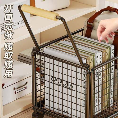 kt收纳箱书包置物可移架服动周转箱书本收12.19纳筐衣纳箱小推车