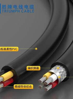 WLC2517多芯电子U线26AG~4AWG847多芯屏蔽线PV护套FEP芯线电源线