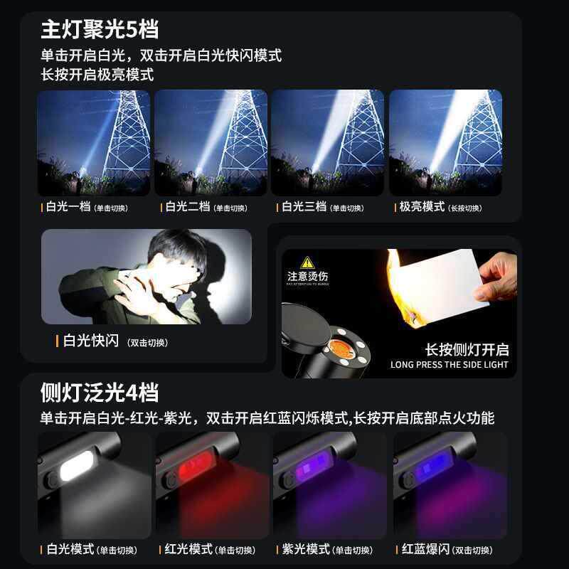 K电2钥扣手电筒F79@￥55匙车载小型便携光充强户外磁吸工作