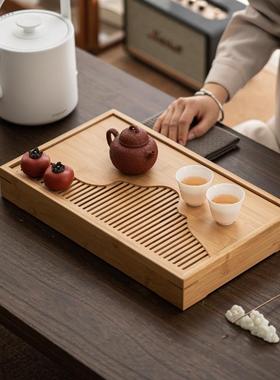 茶盘家储水式小LC201811竹型中式制干用泡盘轻奢现代简约长方形蓄