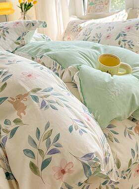 新品全卡棉被5套单件180×200SNUx230学生通双人100纯棉被1罩.m