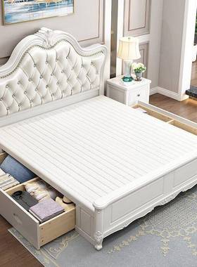 白色欧式.实木ODZ床厂家直销双人床主卧床大轻家用.单人床奢婚床