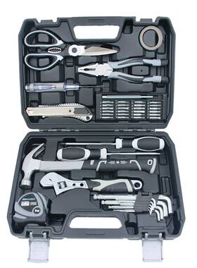 郎家用工电具箱套装家庭车44824载日常工五金工大全具老虎角钳内