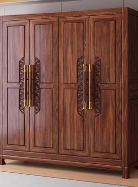 新室古典全用实木衣KXB柜乌金木卧家新式复古纯木质三四五中门大