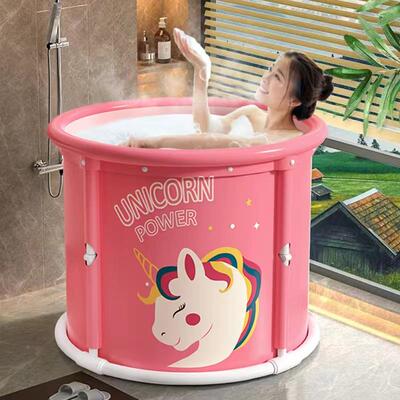 205新款加厚免安RWH装泡澡桶桶大人折2叠沐浴洗澡儿洗童家用全身