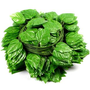 彷真葡萄叶假花藤条树叶管道吊顶装饰花藤塑料绿叶缠绕遮挡藤蔓