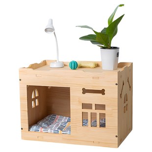猫狗窝 通用热销款 新品 实木制宠物窝猫狗屋原木多功能床头柜窝四季