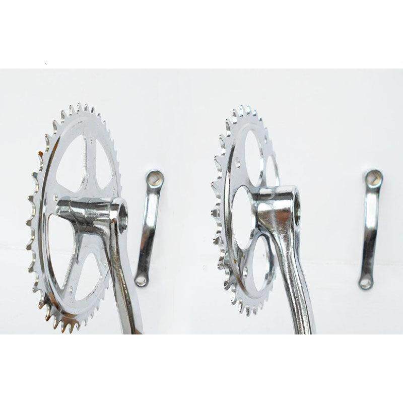 自行车大齿盘单车齿轮中轴炼轮炼条轮飞轮轮盘曲柄齿盘单速转动大