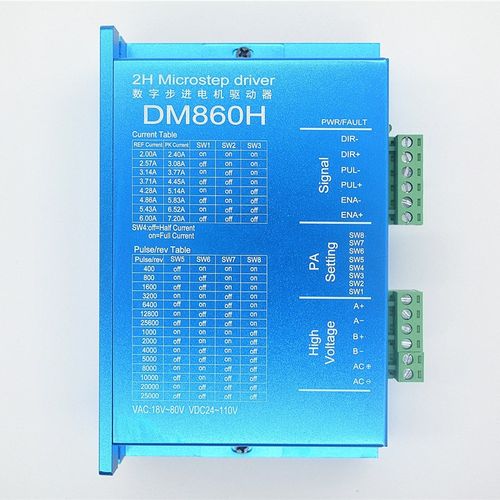 蓝色DM860H DSP数字式57/86步进电机驱动器带风扇替代雷赛DMA860H