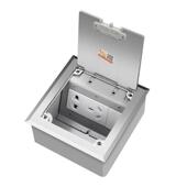 梅兰日兰130地插座不锈钢防水隐藏式 五孔地插地板地面插座 开启式