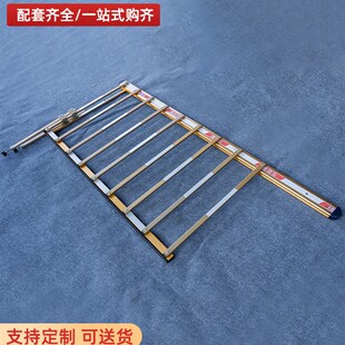 停车场护栏8040金栅栏社区门及楼梯口可调铝合金护栏带胶条