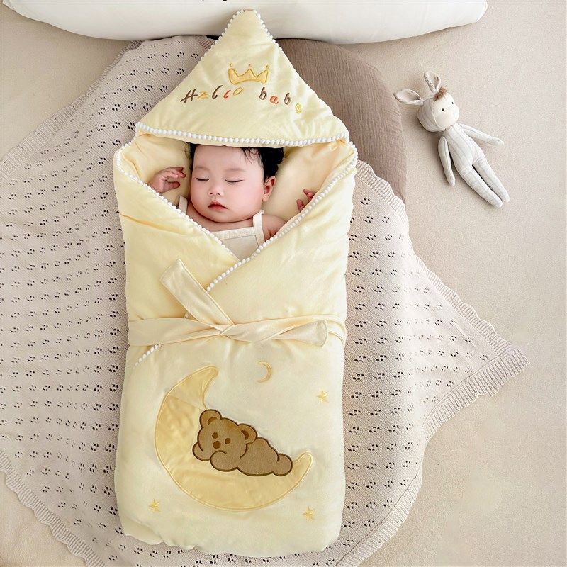 新生婴儿包被初生宝宝纯棉包被a类秋冬季加厚抱被产房包单四季