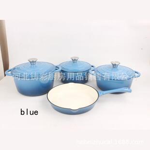 珐琅铸铁锅/4/套SET/7PCSSET4件/套装/CASTI无品牌/ORNPOT/OOKWAR