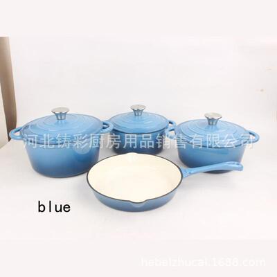珐琅铸铁锅/4/套SET/7PCSSET4件/套装/CASTI无品牌/ORNPOT/OOKWAR