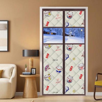 家用自视隔挡风可音1688严选隔断帘子秋冬季吸棉开窗门帘防蚊新中