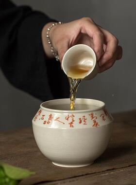 草木用灰建水水孟茶零渣斗日式家水洗茶碗茶渣44JS001桶配件茶艺