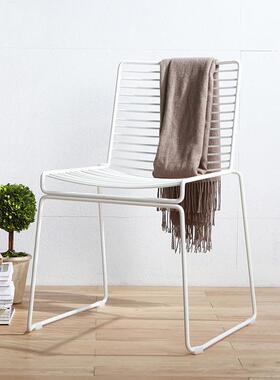 北欧ns休闲椅DI手工制编织椅作子8331网红铁Y艺椅子创意沙发椅拍