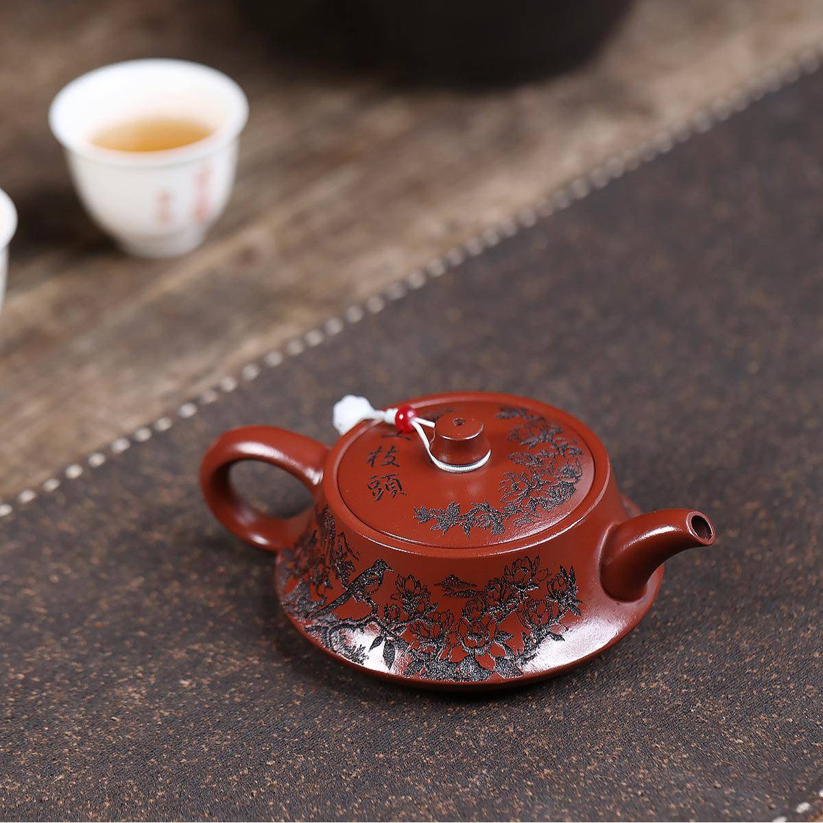 爆上款ZHIFU-62小品功夫茶具壶头宜兴紫砂手工制作原矿大红袍雀枝