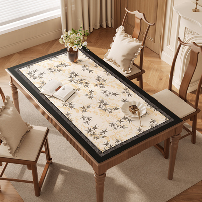 轻奢高级感餐桌垫免洗防水防油防烫桌布中式复古茶几垫桌面保护垫