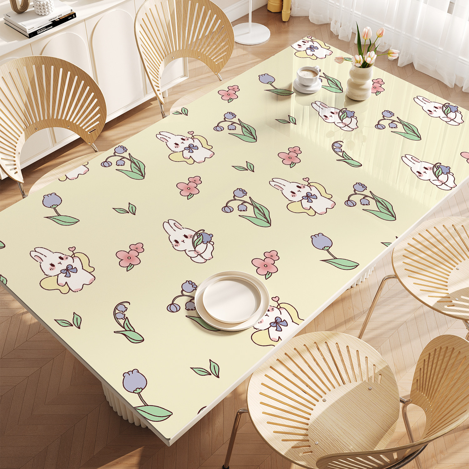 pvc餐桌垫防油防水防烫桌布轻奢高级感茶几桌垫软玻璃桌面垫,居家布艺,桌布,淘宝优惠券,粉丝福利购,淘宝优惠卷